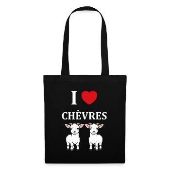 Citation humour petite chèvre - Sac en tissu - noir - Devant