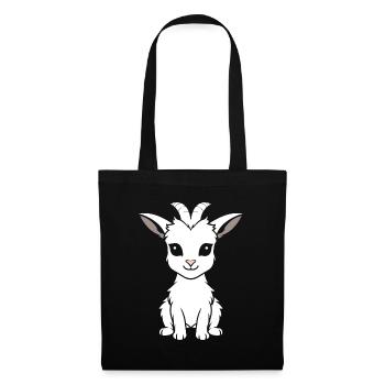 Citation humour petite chèvre - Sac en tissu - noir - Devant