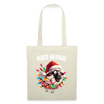 Fleece Navidad Weihnachten Geschenk Lustig Sprüche - Stoffbeutel - Natur - Vorne
