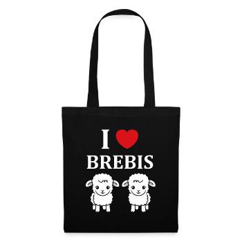 Bébé mouton petit brebis - Sac en tissu - noir - Devant