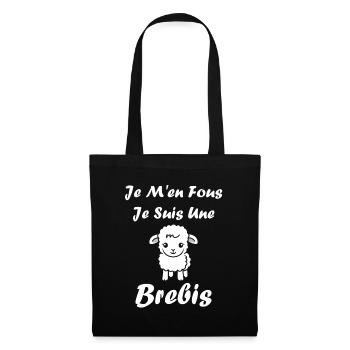 Bébé mouton petit brebis - Sac en tissu - noir - Devant