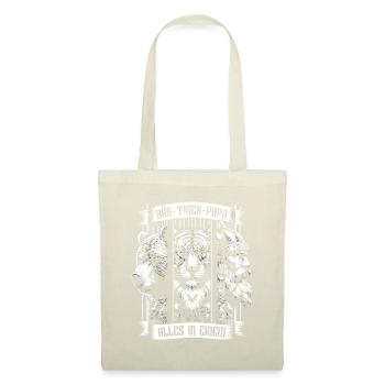 Bärtigerpapa Bär Tiger Mann Geschenk Bart Sprüche - Stoffbeutel - Natur - Vorne