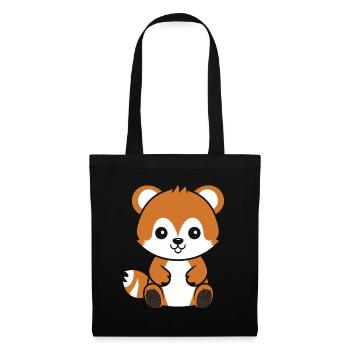 Fox Love Little Red Panda - Tote Bag - black - Front