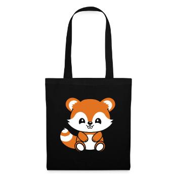 Fox Love Little Red Panda - Tote Bag - black - Front
