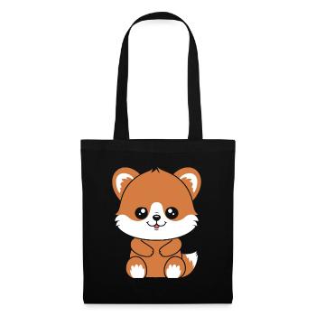 Fox Love Little Red Panda - Tote Bag - black - Front