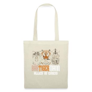 Bärtigermann Bär Tiger Mann Geschenk Bart Sprüche - Stoffbeutel - Natur - Vorne