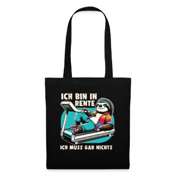 Rentner Geschenk Ruhestand Lustig Sport - Stoffbeutel - Schwarz - Vorne