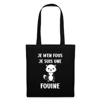 Humour petite fouine - Sac en tissu - noir - Devant