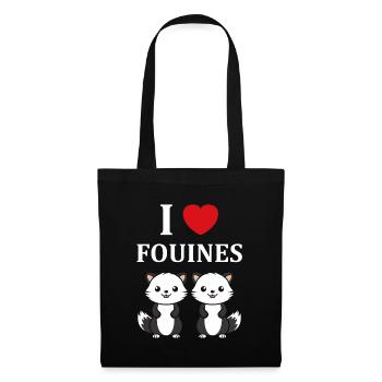 Humour petite fouine - Sac en tissu - noir - Devant