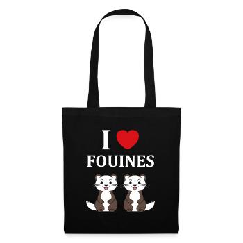 Humour petite fouine - Sac en tissu - noir - Devant