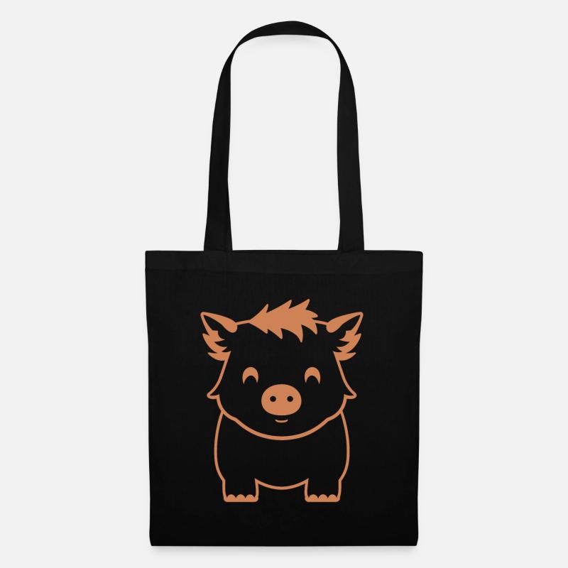 Humor Kleines Wildschwein - Stoffbeutel - Schwarz
