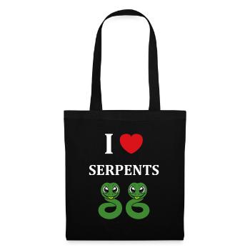 Humour petit serpent - Sac en tissu - noir - Devant