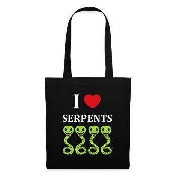 Humour petit serpent - Sac en tissu - noir - Devant