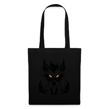 Humour petit renard japonais kitsune - Sac en tissu - noir - Devant