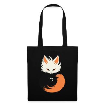 Kitsune Japanese Little Fox Humor - Tote Bag - black - Front