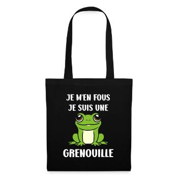 Petite grenouille - Sac en tissu - noir - Devant