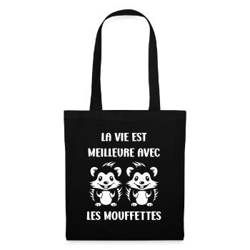 Humour Mouffette - Sac en tissu - noir - Devant