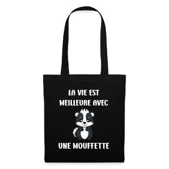 Humour Mouffette - Sac en tissu - noir - Devant