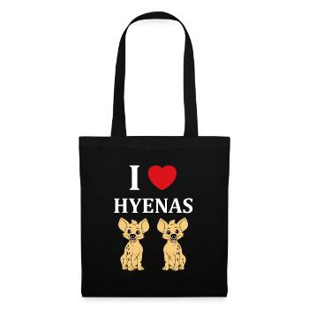 hyène - Sac en tissu - noir - Devant