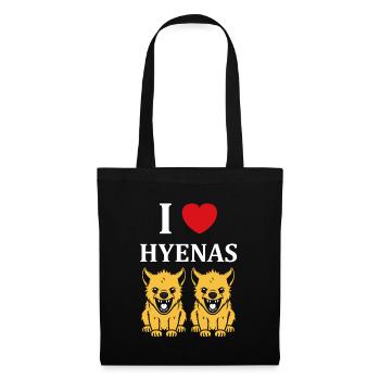 hyène - Sac en tissu - noir - Devant