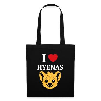 hyène - Sac en tissu - noir - Devant