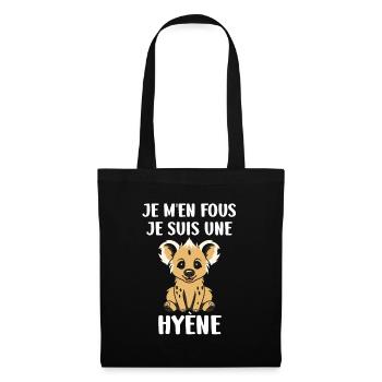 hyène - Sac en tissu - noir - Devant