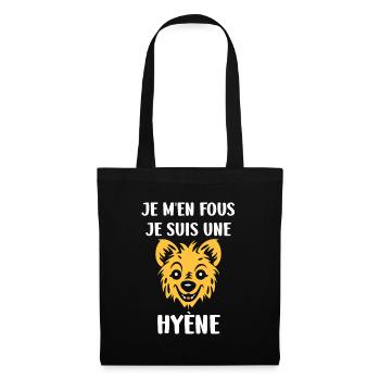 hyène - Sac en tissu - noir - Devant