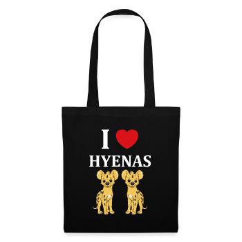hyène - Sac en tissu - noir - Devant