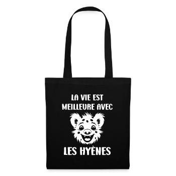 hyène - Sac en tissu - noir - Devant