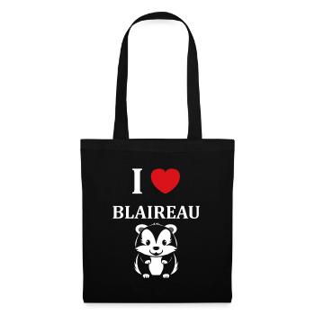 Humour blaireau - Sac en tissu - noir - Devant