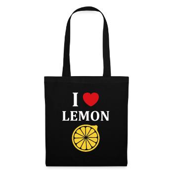 Humour petit citron - Sac en tissu - noir - Devant