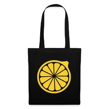 citron - Sac en tissu - noir - Devant
