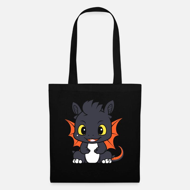 Baby-Drache - Stoffbeutel - Schwarz