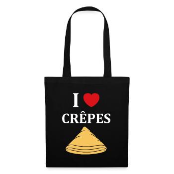 Crêpes Bretagne humour crêpe - Sac en tissu - noir - Devant