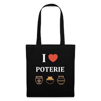 Humour pots de Poterie - Sac en tissu - noir - Devant
