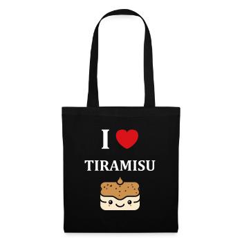 Humour tiramisu - Sac en tissu - noir - Devant