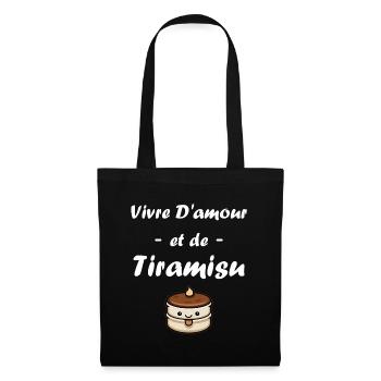 Humour tiramisu - Sac en tissu - noir - Devant