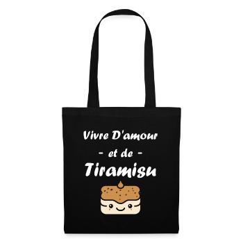 Humour tiramisu - Sac en tissu - noir - Devant