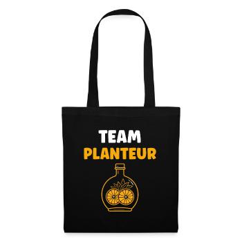 Humour punch planteur - Sac en tissu - noir - Devant
