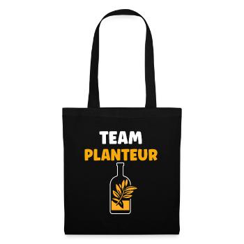 Humour punch planteur - Sac en tissu - noir - Devant