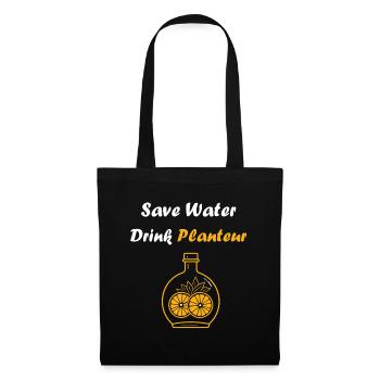 Humour punch planteur - Sac en tissu - noir - Devant