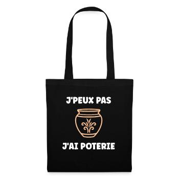 Poterie - Sac en tissu - noir - Devant