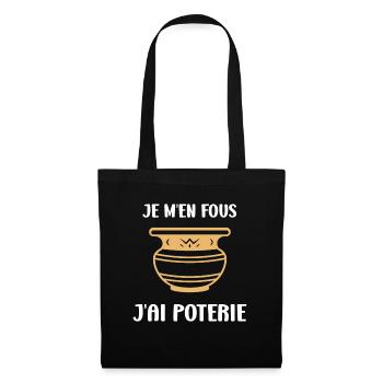 Poterie - Sac en tissu - noir - Devant
