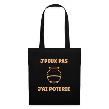 Poterie - Sac en tissu - noir - Devant