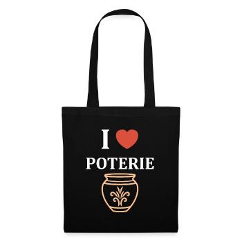 Poterie - Sac en tissu - noir - Devant