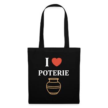 Poterie - Sac en tissu - noir - Devant