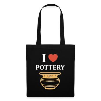 Poterie - Sac en tissu - noir - Devant