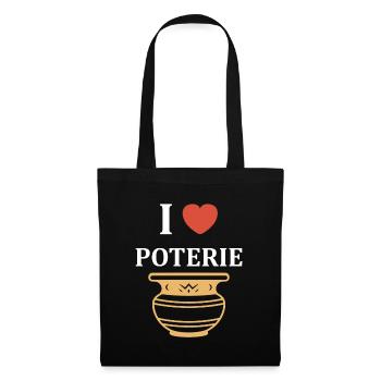Poterie - Sac en tissu - noir - Devant