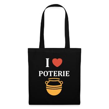 Poterie - Sac en tissu - noir - Devant
