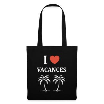 Je suis en vacances - Sac en tissu - noir - Devant